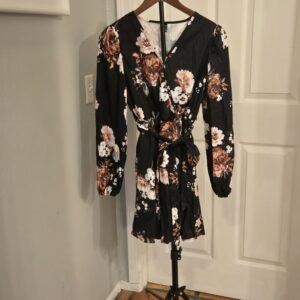 Autumn Blossom Floral Wrap Romper