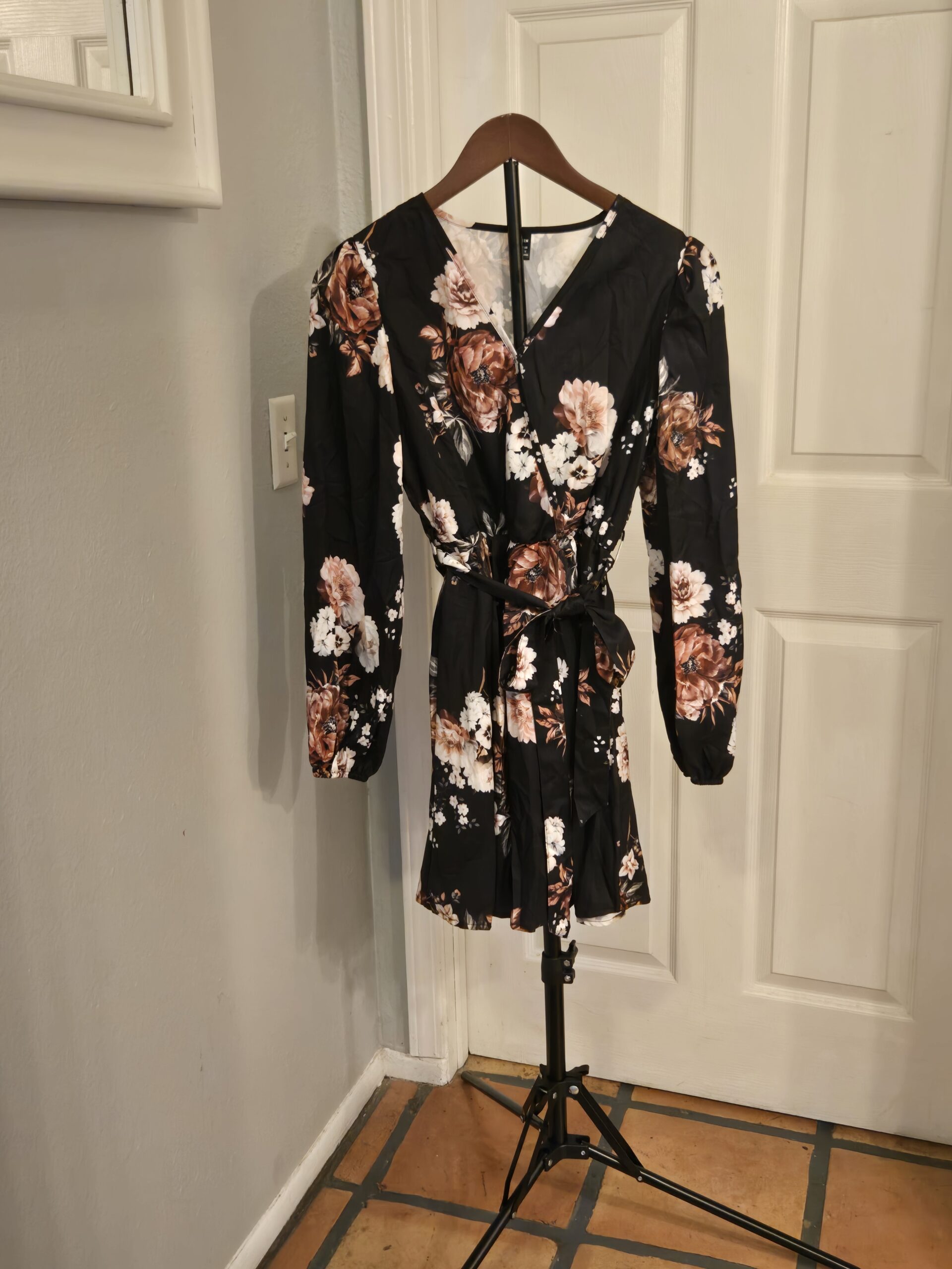 Autumn Blossom Floral Wrap Romper