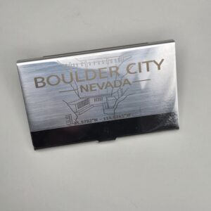 Hoover Dam Stainless Steel Business Card Holder