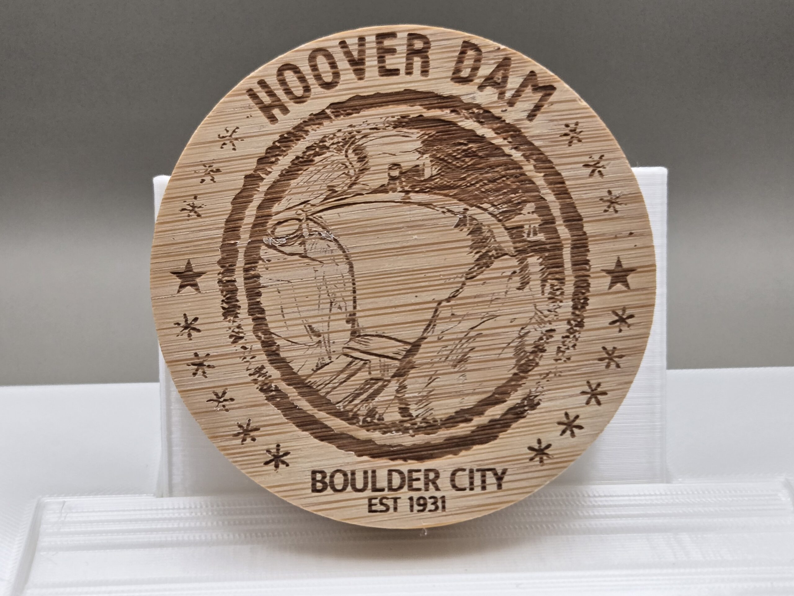 Hoover Dam Bamboo Magnetic Bottle Opener
