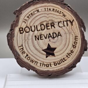 Boulder City Nevada Natural Wood Slice Ornament
