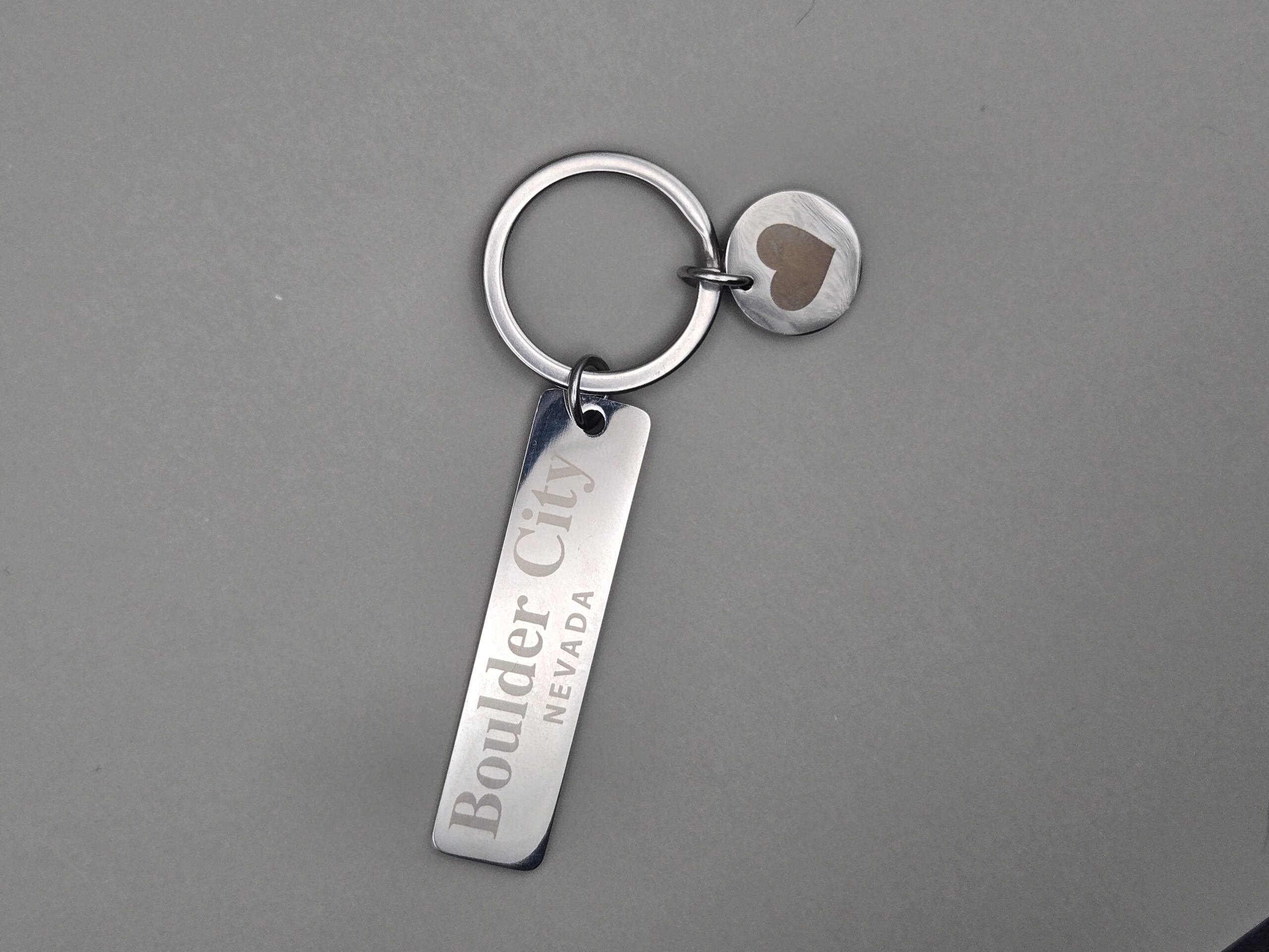Boulder City Nevada Stainless Steel Keychain