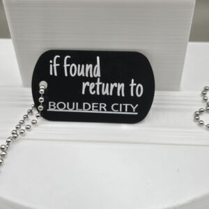 If Found Return to Boulder City™ Travel Tag