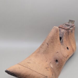 Antique Wooden Cobbler’s Shoe Last – Hinged Pointed-Toe Shoe Form