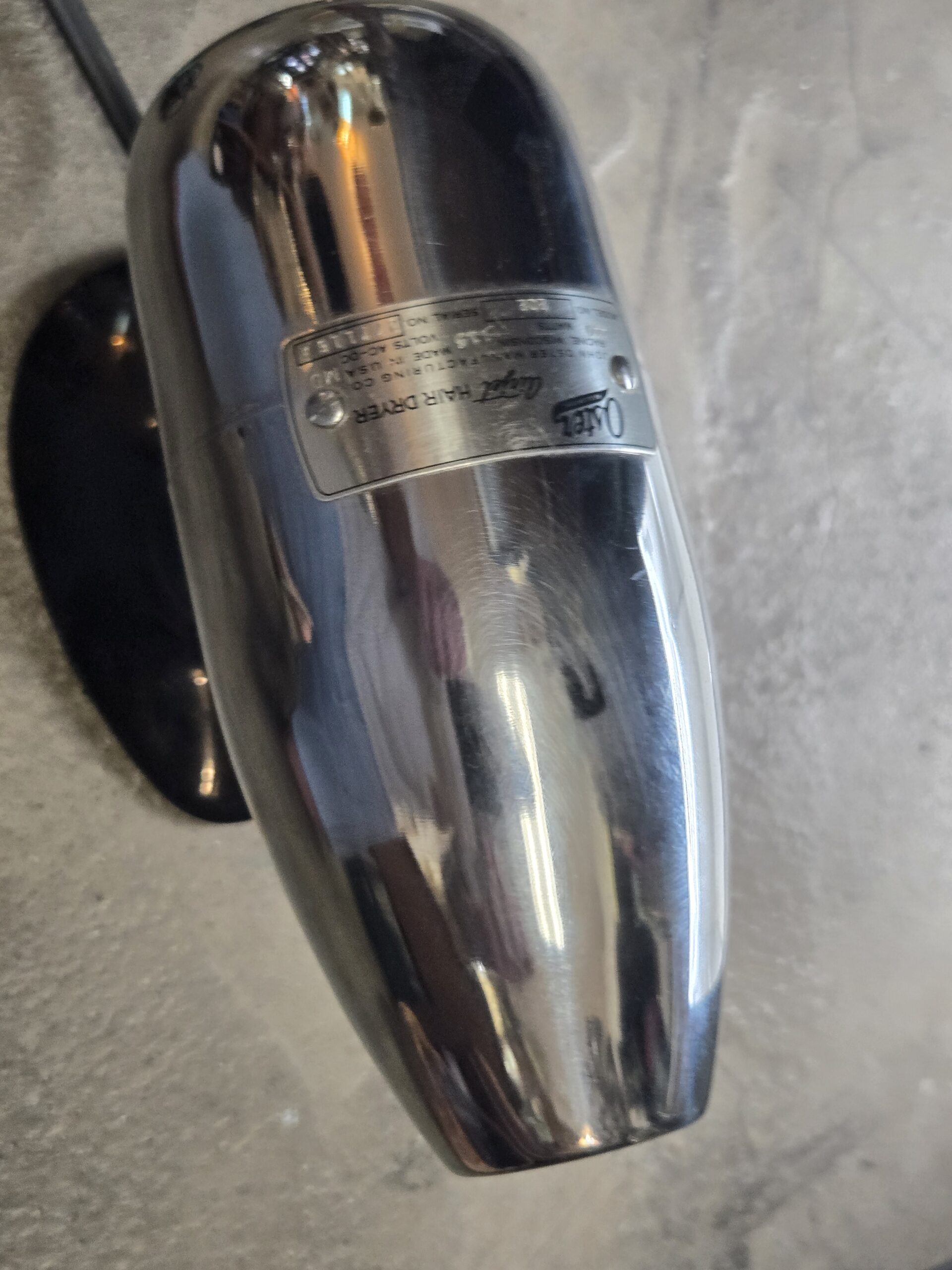 Vintage 1950s Oster Airjet Model 202 Chrome Hair Dryer – Mid-Century Salon Collectible